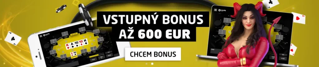 Synot Tip Poker Online vstupný bonus až 600 EUR.